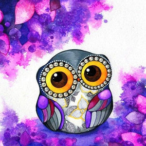 DIY Cartoon Owl Painting