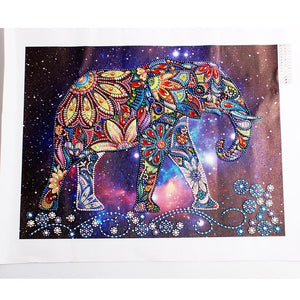 Paint Elephant with Special Shaped Diamonds