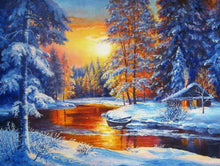 Load image into Gallery viewer, Winter Sunset Diamond Paint Kit
