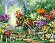 Load image into Gallery viewer, flowers bicycle paint by numbers