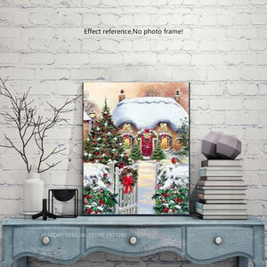 Square Rhinestone Painting - Christmas House