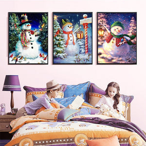 Collection of Snowman Xmas Diamond Paintings