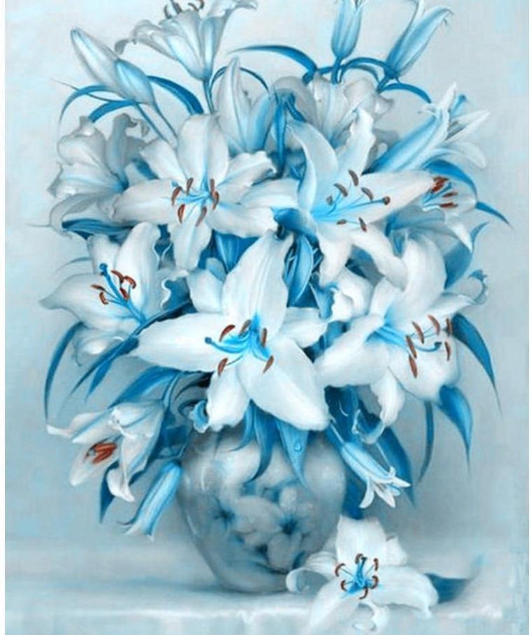 White Flowers Painting Kit