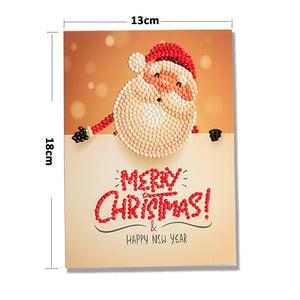 Christmas Greeting Post Cards with Diamond Painting - Great Idea