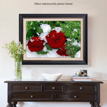 Load image into Gallery viewer, Roses in the Snow - Diamond Embroidery