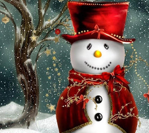 diamond painting snow man
