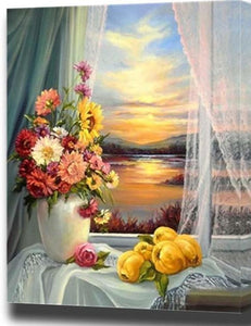 Colorful Lovely Flowers Painting - paint by number