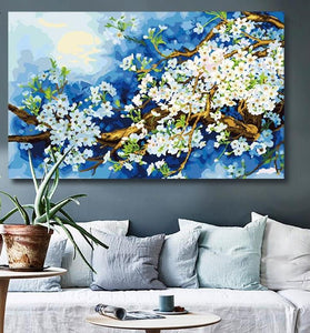 Beautiful Blossoming Flowers - Paint by Numbers