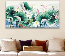 Load image into Gallery viewer, Lotus Leaves Painting by Number
