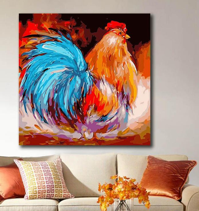 Vibrant Colors Cock Painting Kit