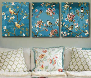 Birds and flowers Painting for Home Decor