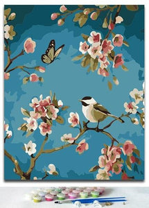 Birds and flowers Painting for Home Decor